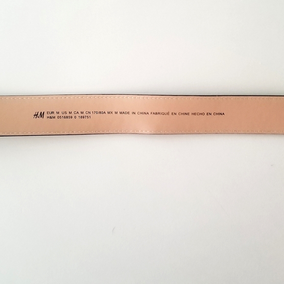 Black H&M Faux Leather Belt, Size M - Picture 4 of 4